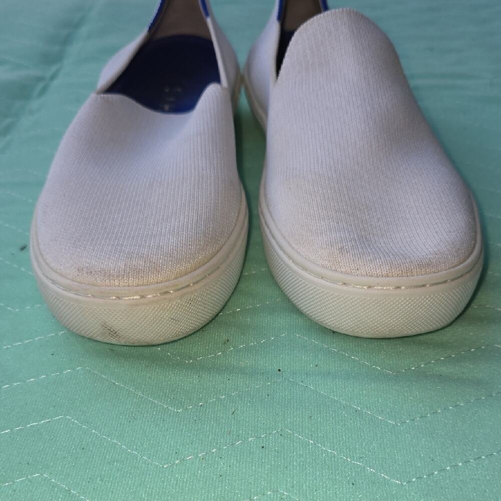 Rothy's Original Slip On Sneaker 7 White Clean Sustainable Recycled Comfort - Picture 2 of 10